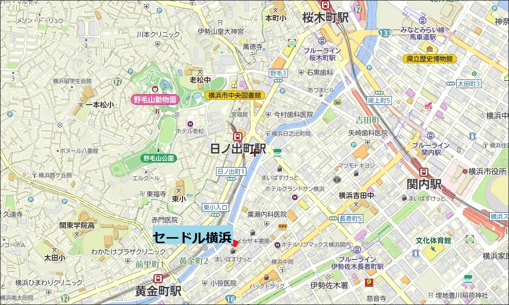 セードル横浜の地図