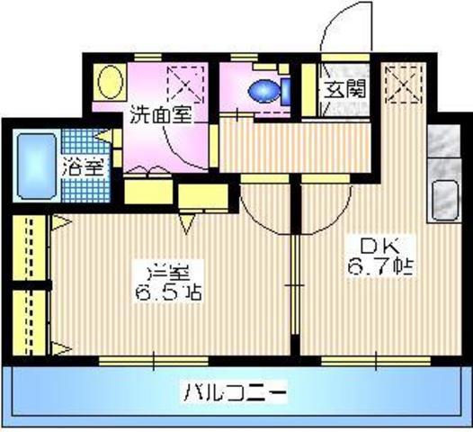 セードル(702号室)の間取り1DK