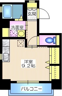 セードル(703号室)の間取り1K